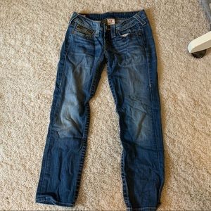 True Religion cropped jeans size 25